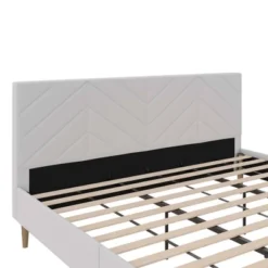 Venus Tufted Upholstered Bed Gray Linen - Room & Joy -Homcom Crosley Shop GUEST b816bb69 1641 4cc1 9ca9 db2aec3a0035