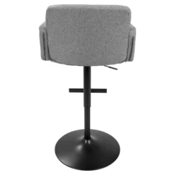 Stout Contemporary Adjustable Barstool Black/Gray With Swivel - Lumisource -Homcom Crosley Shop GUEST b872db5a 3e0d 4284 9455 3f221a5f7994