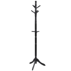 Costway Coat Rack Wooden Hall Tree 2 Adjustable Height W/ 9 Hooks WalnutBlack Grey -Homcom Crosley Shop GUEST b88f2379 6a5f 4b0e 9858 424577fe8f5d