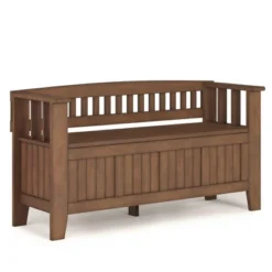 Normandy Solid Wood Entryway Storage Bench - Wyndenhall -Homcom Crosley Shop GUEST b8945d23 78b5 4794 b2e4 09d3f0b5bd1b