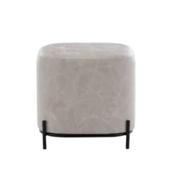 17" Modern Square Ottoman With Metal Base - WOVENBYRD -Homcom Crosley Shop GUEST b8f12a67 3366 4cd0 98c7 2732f3a63973