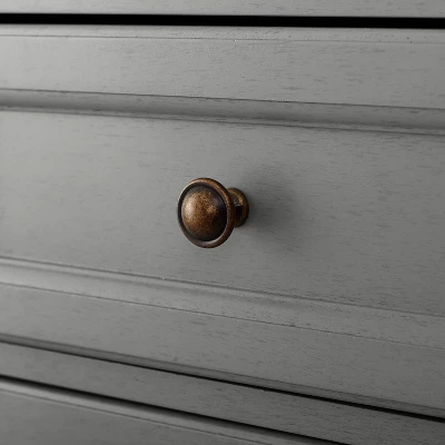 3pc Tara Entryway Set - Hall Tree And 2 Linen Cabinets Distressed Gray - Crosley 13 3pc Tara Entryway Set - Hall Tree And 2 Linen Cabinets Distressed Gray - Crosley - Image 11