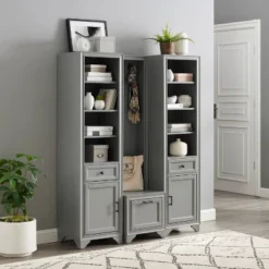 3pc Tara Entryway Set - Hall Tree And 2 Linen Cabinets Distressed Gray - Crosley 17 3pc Tara Entryway Set - Hall Tree And 2 Linen Cabinets Distressed Gray - Crosley -Homcom Crosley Shop GUEST ba0da325 4c84 4580 86d4 50e2a0b6a101