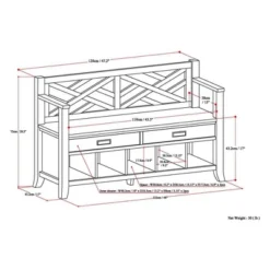 48" Lancaster Solid Wood Entryway Storage Bench With Drawers And Cubbies Espresso Brown - WyndenHall -Homcom Crosley Shop GUEST ba323581 ed86 4075 a361 fd637b4145df