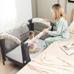 Babyjoy Tri-fold Pack And Play Mattress Topper 38" X 26" Mattress Pad W/ Carrying Bag -Homcom Crosley Shop GUEST ba3cf2ab 85ad 401d be14 7a6c9d1812b3