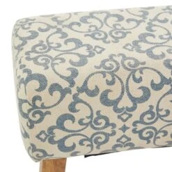 Bohemian Wood Upholstered Fabric Bench Large Cream - Olivia & May -Homcom Crosley Shop GUEST ba91c11c 89e8 424d 9d8a 7134734fe5a0