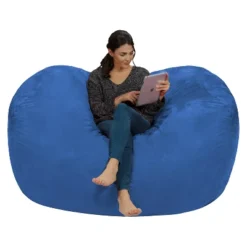 6' Large Bean Bag Lounger With Memory Foam Filling And Washable Cover - Relax Sacks -Homcom Crosley Shop GUEST bb932e66 565d 413a ba49 656b9f77e1e1