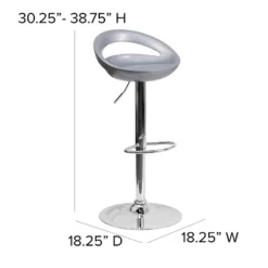 Flash Furniture Contemporary Plastic Adjustable Height Barstool With Rounded Cutout Back And Chrome Base 23 Flash Furniture Contemporary Plastic Adjustable Height Barstool With Rounded Cutout Back And Chrome Base -Homcom Crosley Shop GUEST bbe66f96 8347 455b b32e 43081ab44dbf