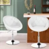 Tangkula Modern Swivel Bar Stools Height Adjustable Round Tufted Back Accent Chair Black/White -Homcom Crosley Shop GUEST bc0e2e15 40a6 4353 b34c 9299755396b2