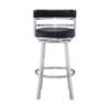 30" Madrid Faux Leather Stainless Steel Barstool Black - Armen Living -Homcom Crosley Shop GUEST bc3d9e5d 0739 44aa 81b4 6ab259530153
