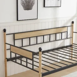 Twin Size Daybed, Metal Framed Sofa Bed With Twin Size Trundle Bed-ModernLuxe 18 Twin Size Daybed, Metal Framed Sofa Bed With Twin Size Trundle Bed-ModernLuxe -Homcom Crosley Shop GUEST bc8af1ec d669 4cf5 9740 fc9ce38a17f4
