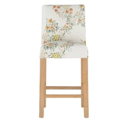 Kendra Slipcover Barstool Lucinda Floral Harvest - Skyline Furniture