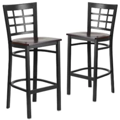 Emma And Oliver 2 Pack Window Back Metal Restaurant Barstool -Homcom Crosley Shop GUEST bd025c8a b906 4b41 8374 a345d78d4cfa