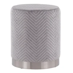 Marla Glam Chevron Ottoman - LumiSource -Homcom Crosley Shop GUEST bd369ef7 8560 43e5 b4f0 00fafc208298