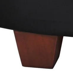 Winston Large Round Button Top Storage Ottoman Faux Leather Black - HomePop -Homcom Crosley Shop GUEST be7e3e1d 94f2 43d8 8b42 392f498bd0a1