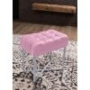 BirdRock Home Rectangular Tufted Pink Foot Stool Ottoman With Silver Legs 1 BirdRock Home Rectangular Tufted Pink Foot Stool Ottoman With Silver Legs -Homcom Crosley Shop GUEST bef71063 5a23 4e72 b0a0 55d4cd072929