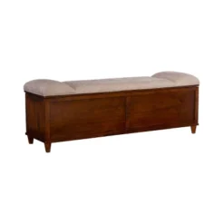 Mason Upholstered Storage Entryway Bench Chestnut - Powell Company -Homcom Crosley Shop GUEST bf204c3f 39c9 4b8d a1f0 3ba138822f39