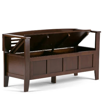 48" Chandler Solid Wood Entryway Storage Bench - Wyndenhall 4 48" Chandler Solid Wood Entryway Storage Bench - Wyndenhall - Image 2