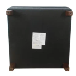 32" Luxury Square Storage Ottoman Textured Navy - HomePop -Homcom Crosley Shop GUEST c0fa65ca f6d0 4a72 9f9c 90bc49f0a640