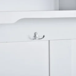 3-in-1 Design Hall Tree Entryway Bench With Shelves Cabinet And Four Hooks-ModernLuxe -Homcom Crosley Shop GUEST c17d3dac 29f7 446a 9ad7 404116e806ef