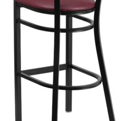 Emma And Oliver Black Decorative Slat Back Metal Restaurant Dining Barstool -Homcom Crosley Shop GUEST c18587c8 c0ae 4d4f 8106 e48b5b8ec3ab