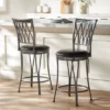Elm Lane Black Swivel Bar Stools Set Of 2 24 1/2" High Traditional Round Cushion Upholstered Kitchen Counter Height Island Home -Homcom Crosley Shop GUEST c1be4cb3 9dc6 4ab2 8d92 237a2a42e7bb