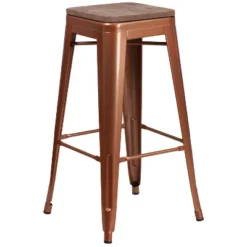 Flash Furniture 30" High Backless Barstool With Square Wood Seat -Homcom Crosley Shop GUEST c1c5f644 5f16 456e 9c5c b739e7ba05db 1