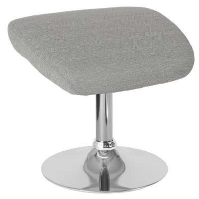 Merrick Lane Fabric Ottoman Footrest With Round Metal Base 9 Merrick Lane Fabric Ottoman Footrest With Round Metal Base - Image 7