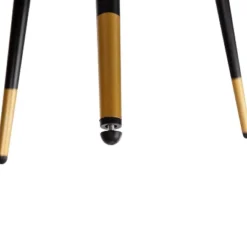 Flash Furniture Kora Commercial Grade Low Back Barstools-LeatherSoft Upholstery-Iron Frame-Integrated Footrest-Gold Tipped Legs-Set Of 2 -Homcom Crosley Shop GUEST c2bae3d8 ff77 4376 b9cf acd501f6023f