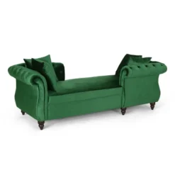 Houck Modern Glam Tufted Velvet Tete-A-Tete Chaise Lounge With Accent Pillows - Christopher Knight Home -Homcom Crosley Shop GUEST c481f697 d99b 4239 bbbb 292344f2926e