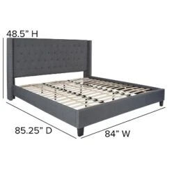 Flash Furniture Riverdale Tufted Upholstered Platform Bed With 10 Inch CertiPUR-US Certified Foam And Pocket Spring Mattress -Homcom Crosley Shop GUEST c483d386 f954 48e4 9018 7d7024ddb936