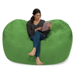 6' Large Bean Bag Lounger With Memory Foam Filling And Washable Cover - Relax Sacks -Homcom Crosley Shop GUEST c4b3c5b2 c60e 4877 90bb 788be5e19be9