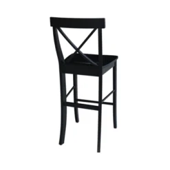 30" Martha X Back Barstool Jet Black - International Concepts -Homcom Crosley Shop GUEST c4d0b223 7a68 4730 aa4e c9d8ccf371e1