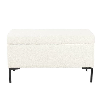 Medium Storage Bench With Metal Legs - HomePop 15 Medium Storage Bench With Metal Legs - HomePop - Image 13
