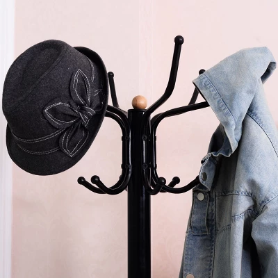 Costway Metal Coat Hat Rack Organizer Clothes Hanger Hooks Tree Stand Umbrella Holder 8 Costway Metal Coat Hat Rack Organizer Clothes Hanger Hooks Tree Stand Umbrella Holder - Image 6