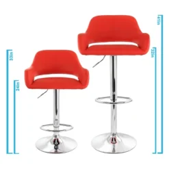Elama 2 Piece Adjustable Faux Leather Bar Stool Set -Homcom Crosley Shop GUEST c608f39f 7b51 424b aec1 6251621b3a61