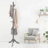 Costway Coat Rack Wooden Hall Tree 2 Adjustable Height W/ 9 Hooks WalnutBlack Grey -Homcom Crosley Shop GUEST c61b4f22 5484 41bf af73 e608728433f2