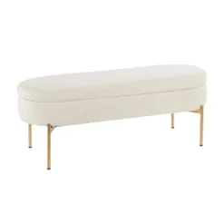 48" Chloe Contemporary Upholstered Storage Bench - LumiSource -Homcom Crosley Shop GUEST c6c866f3 4258 4e08 81b8 cb09996f61dc