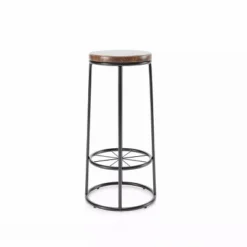 Set Of 2 33" Pilat Barstools With Wood Seat Light Gray - HOMES: Inside + Out -Homcom Crosley Shop GUEST c6e4e68e 7bf4 43b4 acc7 5f36b0b7e054