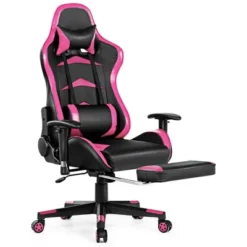 Costway Gaming Desk&Massage Gaming Chair Set W/ Footrest Monitor Shelf Power Strip Pink 15 Costway Gaming Desk&Massage Gaming Chair Set W/ Footrest Monitor Shelf Power Strip Pink -Homcom Crosley Shop GUEST c733725a eaae 44f0 aeca 5a151e5e377d