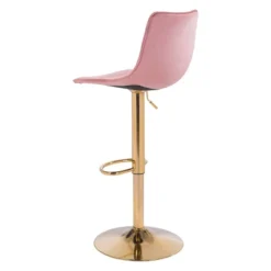 Pierce Barstool Pink/Gold - ZM Home -Homcom Crosley Shop GUEST c78311ee c03a 46f3 8dc2 499056a23d7d