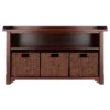 22.05" 4pc Milan Storage Hall Bench With Baskets Walnut - Winsome -Homcom Crosley Shop GUEST c78693d0 fee2 41c7 9800 2d85961b4627