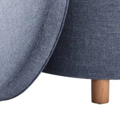 Large Round Storage Ottoman With Lift Off Lid - WOVENBYRD -Homcom Crosley Shop GUEST c7fe11ab 22cb 4d66 bb2d 92412887aee1