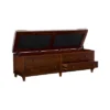Mason Upholstered Storage Entryway Bench Chestnut - Powell Company -Homcom Crosley Shop GUEST c8339be8 5030 4624 af5a 01eb193ee105