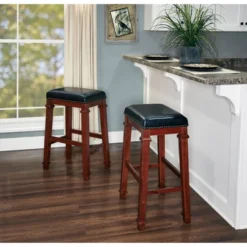 Kennedy Backless Barstool Wood - Linon 14 Kennedy Backless Barstool Wood - Linon -Homcom Crosley Shop GUEST c8fa8958 389e 4935 b3d7 edb0dcc50d77