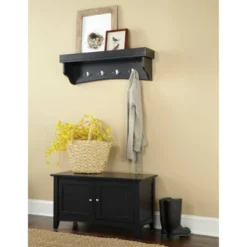 Shaker Cottage Tray Shelf Coat Hook With Cabinet Bench - Alaterre Furniture -Homcom Crosley Shop GUEST c9029693 1b28 4676 b886 02eb72498b47