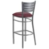 Flash Furniture Silver Slat Back Metal Restaurant Barstool -Homcom Crosley Shop GUEST c94eaa12 794a 4233 b654 020296b4f293