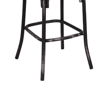 18" Zaire Bar Chair Antique Black/Antique Oak - Acme Furniture 6 18" Zaire Bar Chair Antique Black/Antique Oak - Acme Furniture - Image 4