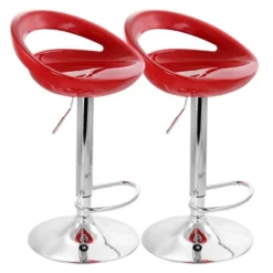 Elama 2 Piece Retro Adjustable Bar Stool With Chrome Base -Homcom Crosley Shop GUEST c9a2eb4f 06ce 4428 828b f12a2e03ba1e