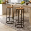 Set Of 2 33" Pilat Barstools With Wood Seat Warm Oak - HOMES: Inside + Out 1 Set Of 2 33" Pilat Barstools With Wood Seat Warm Oak - HOMES: Inside + Out -Homcom Crosley Shop GUEST ca5eacfb 99e6 4088 ad13 32f5d1d0d47d